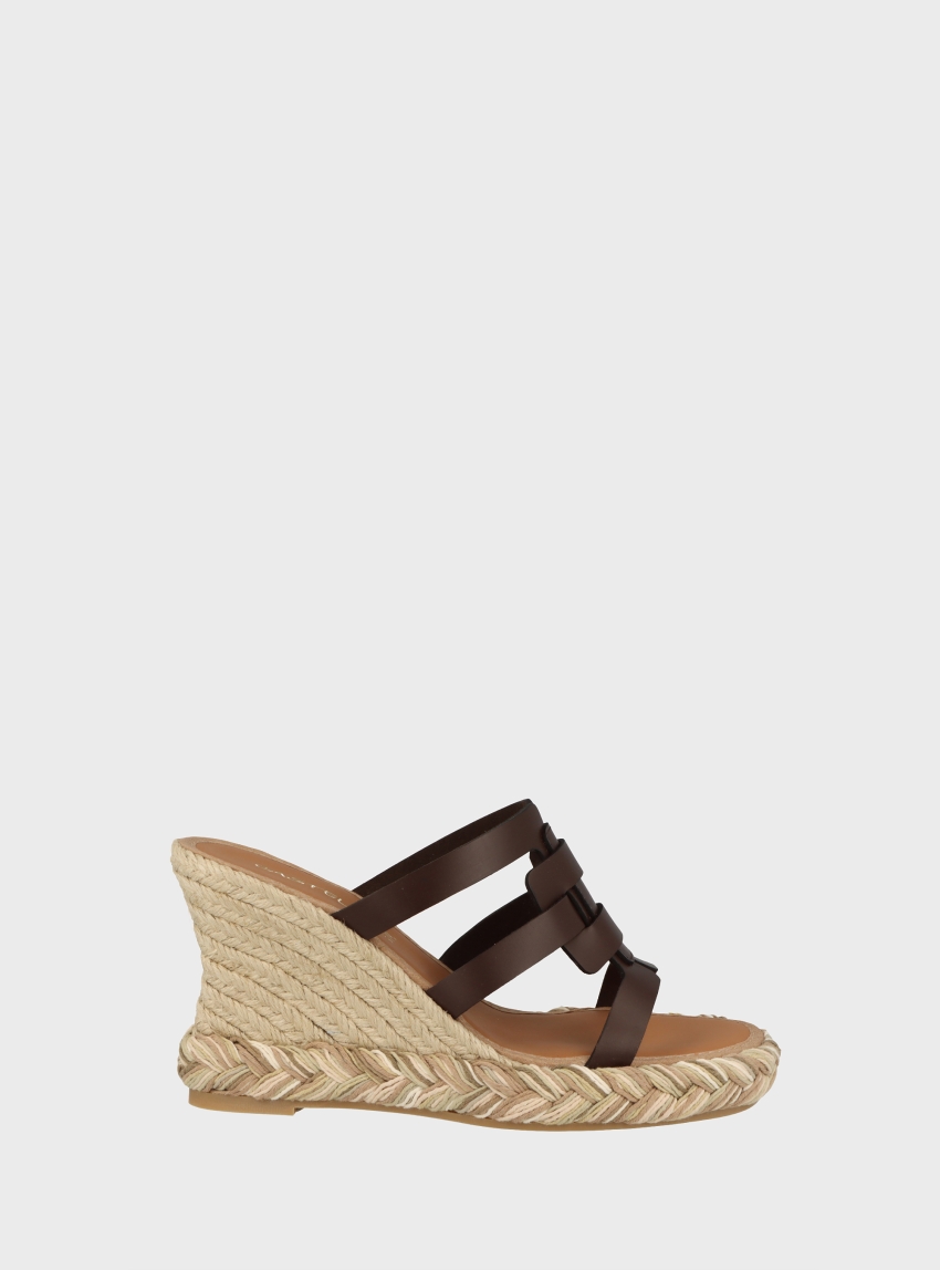 Casteller Platform Sandals - Dark Brown