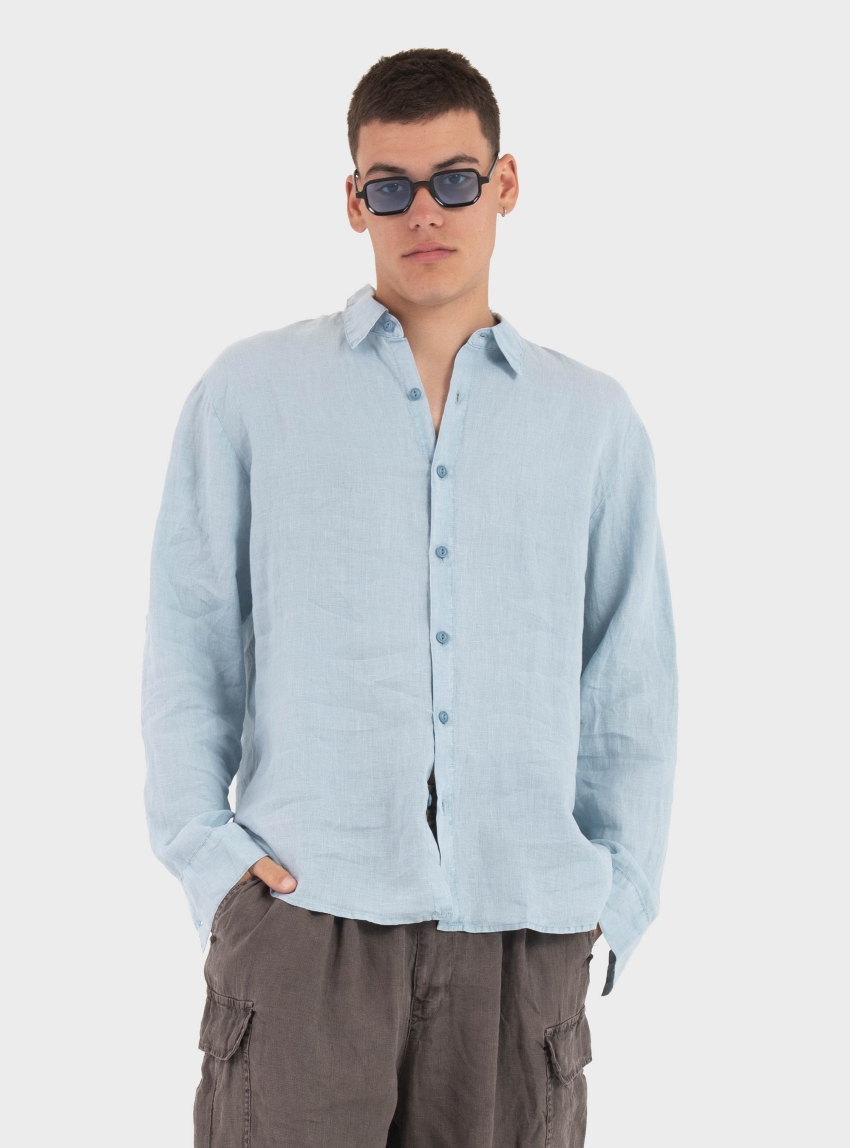 Keeling Linen Shirt - Sky Blue