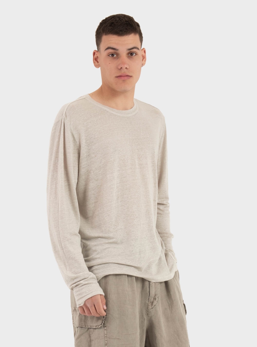 Keeling Crew Neck Blouse - Light Beige