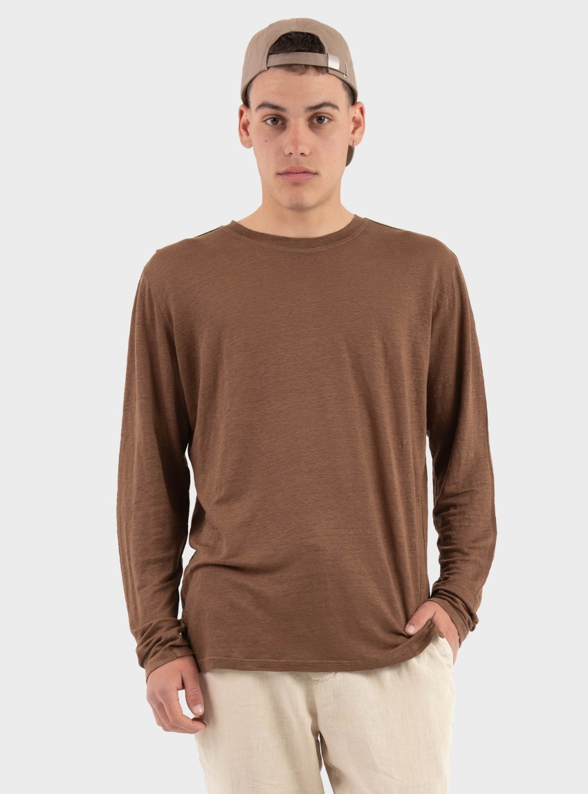 Keeling Crew Neck Blouse - Light Brown