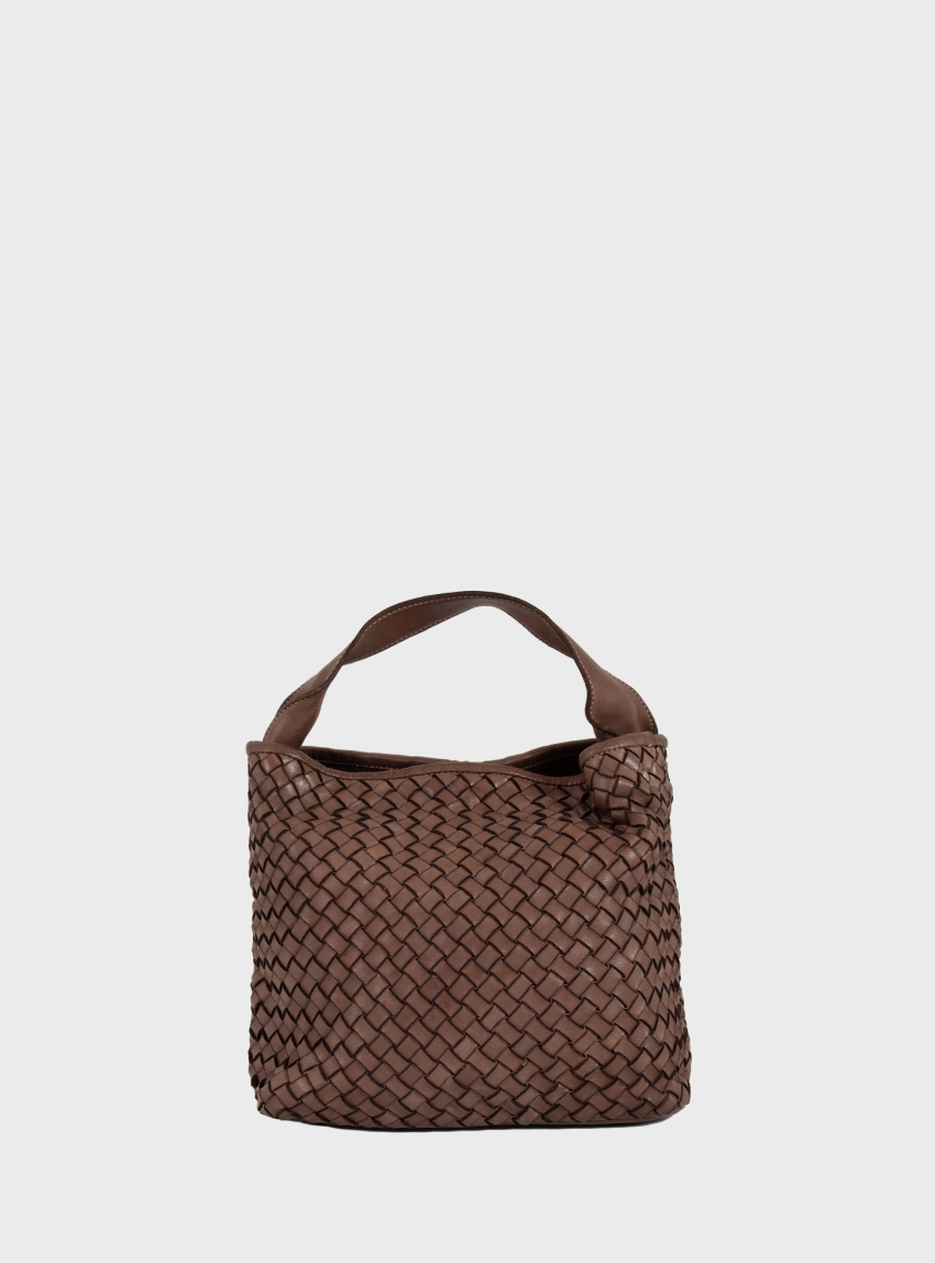 Philippe Lang Leather Medium Tote Bag - Taupe