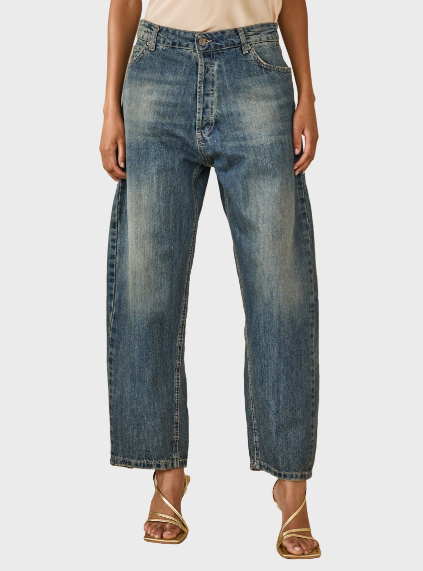 Souvenir Balloon Fit Jeans - Medium Aged Denim
