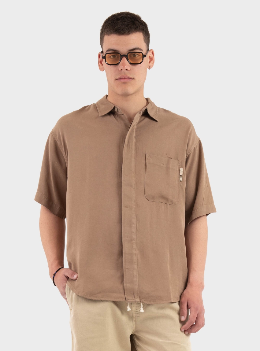 Gianni Lupo Relaxed Fit Shirt - Dark Beige