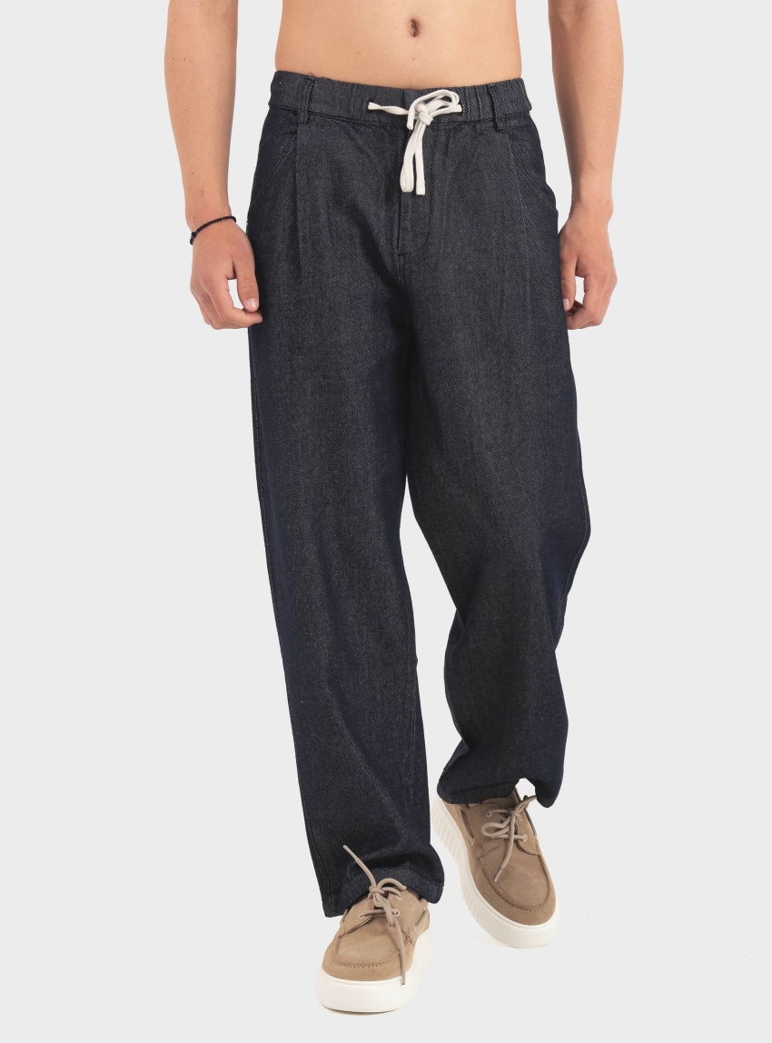 Gianni Lupo Relaxed Fit Jeans - Unwashed Denim