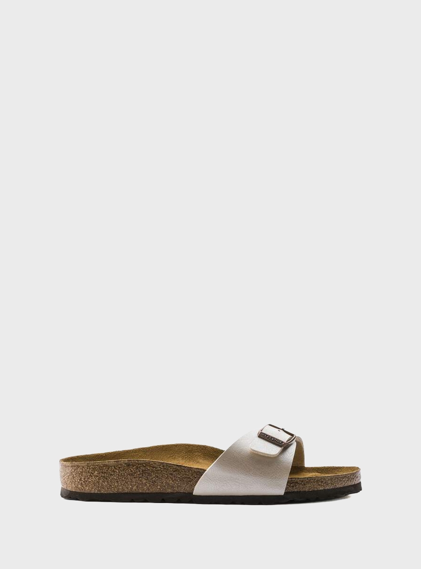 Birkenstock Madrid Regular Fit Birko-Flor Sandals - Pearl