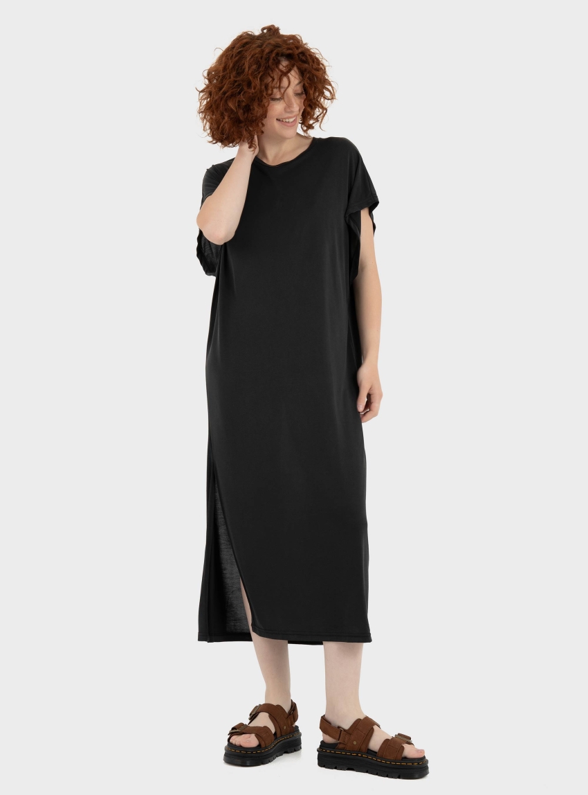 Black & Black  Long Dress - Anthracite