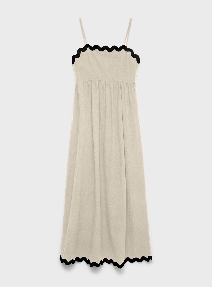 Vero Moda Jenna Singlet Ankle Dress - Ecru