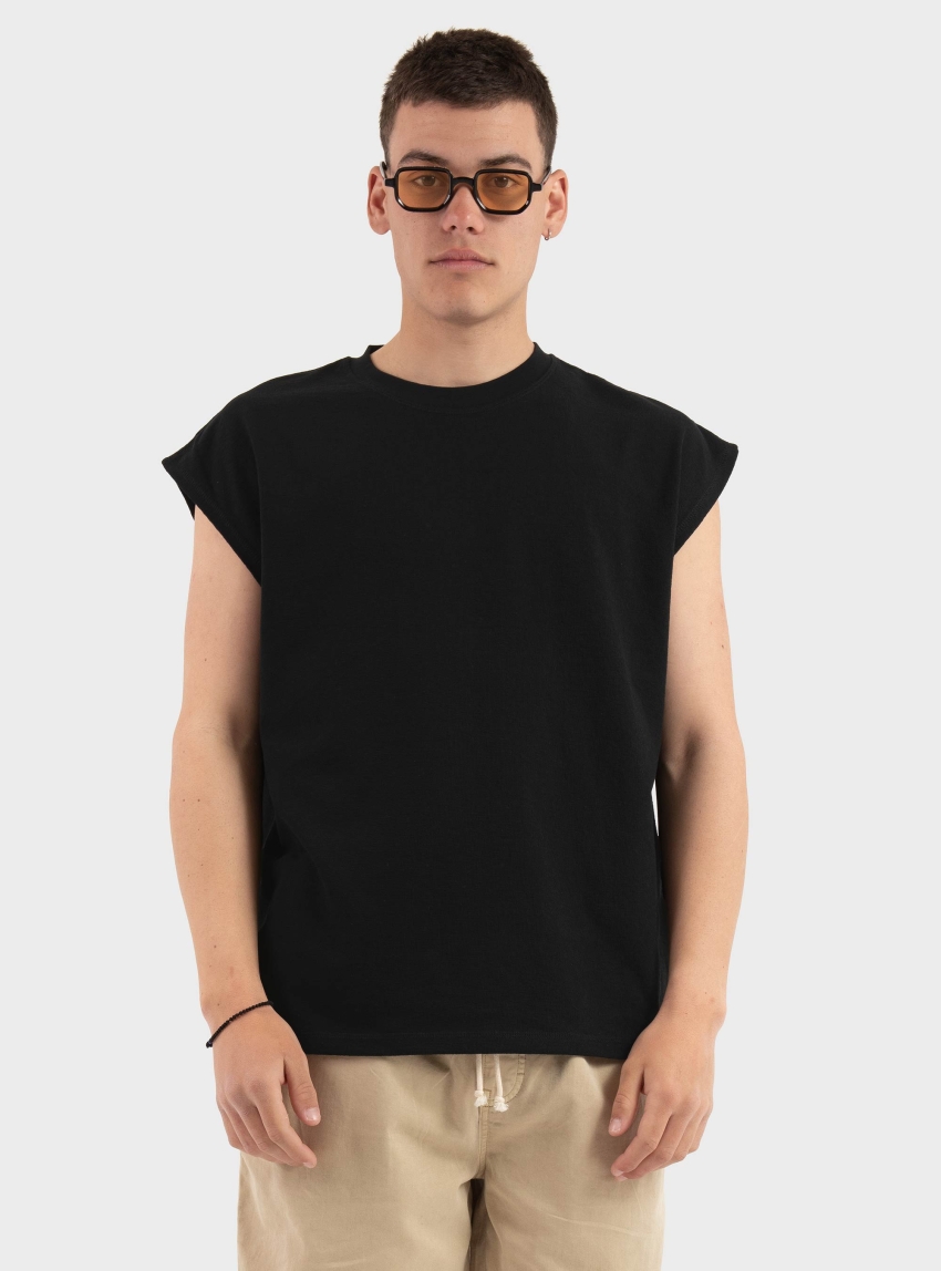 Jack & Jones Jcobreeze Structure Sleeveless Tee - Black