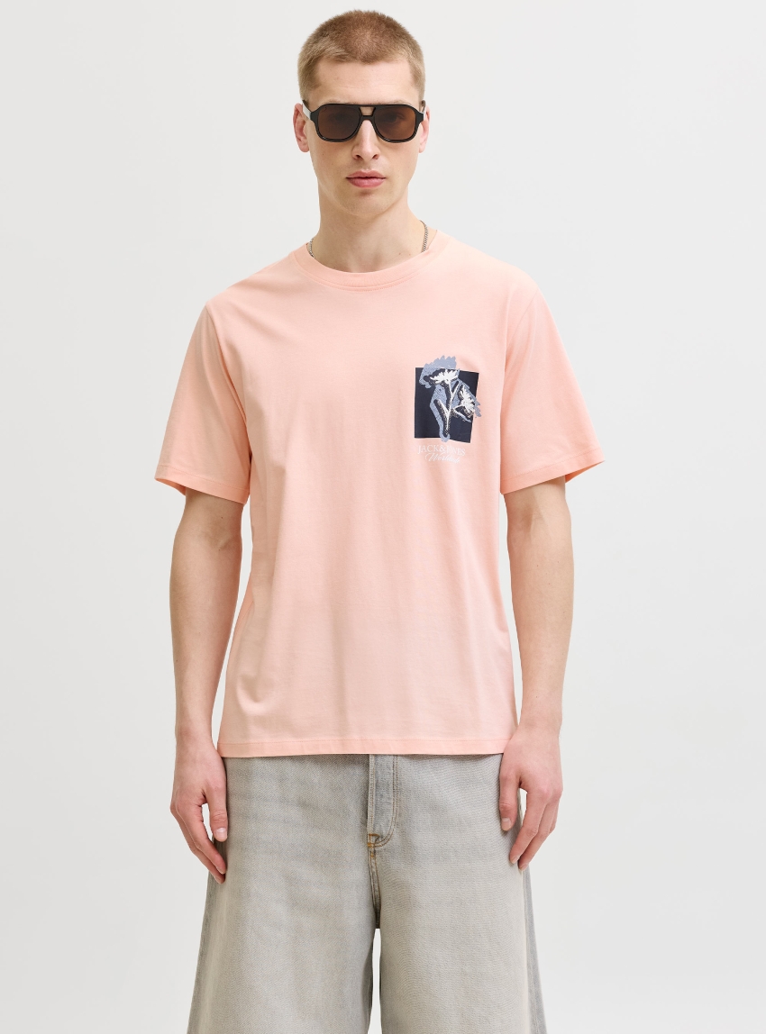 Jack & Jones Montauk Chestie Tee - Peach