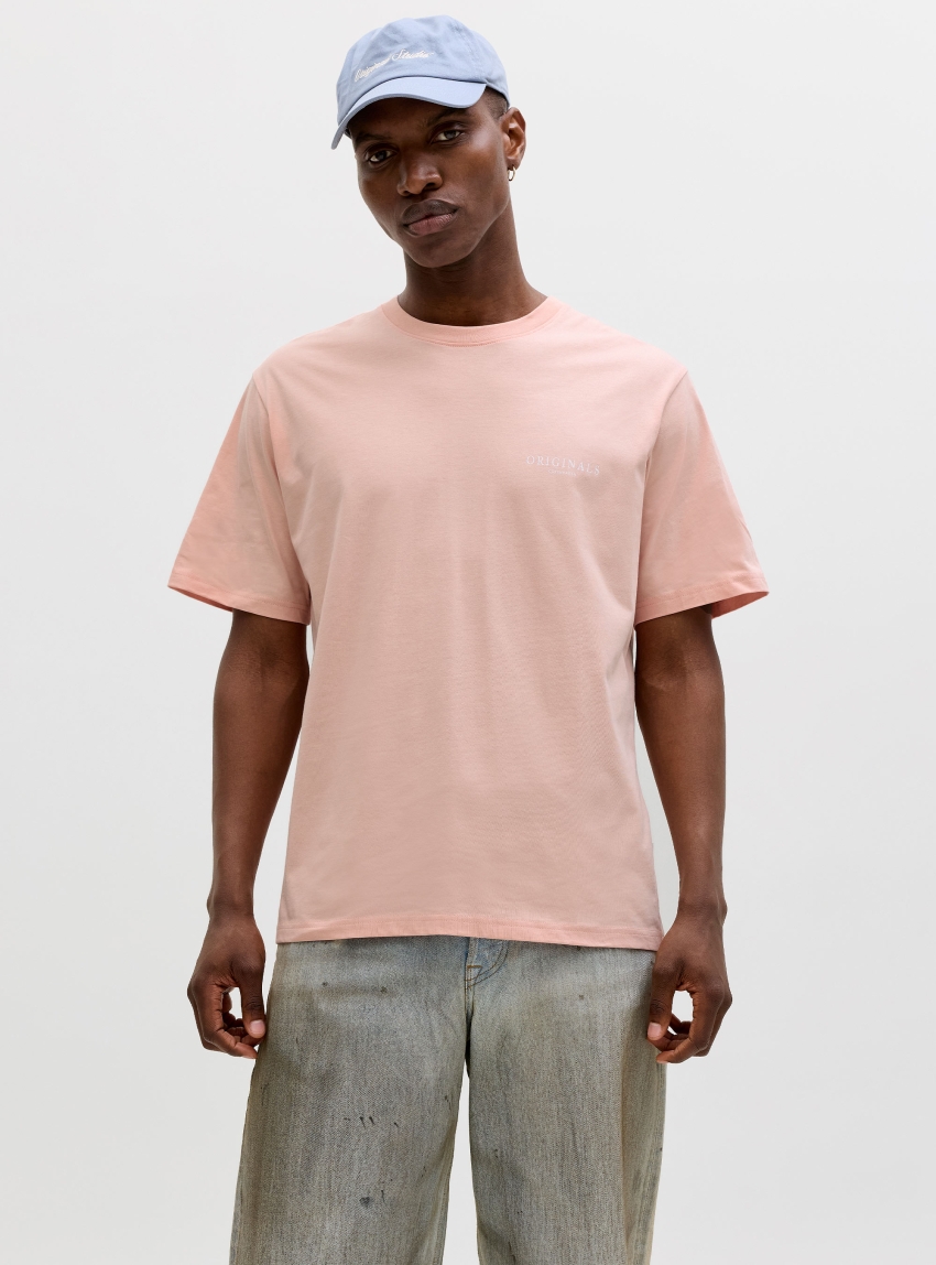 Jack & Jones Montauk Back Print Tee - Peach