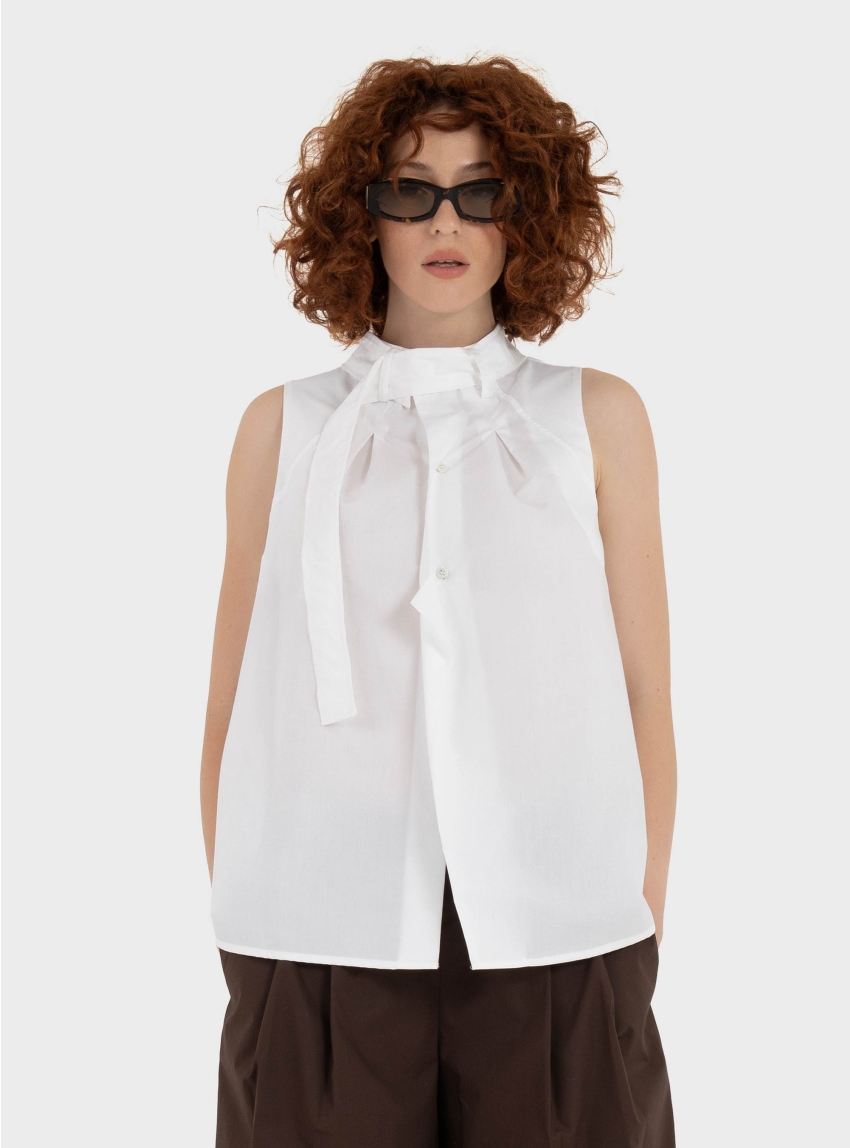Mei Mei J Sleeveless Shirt - White