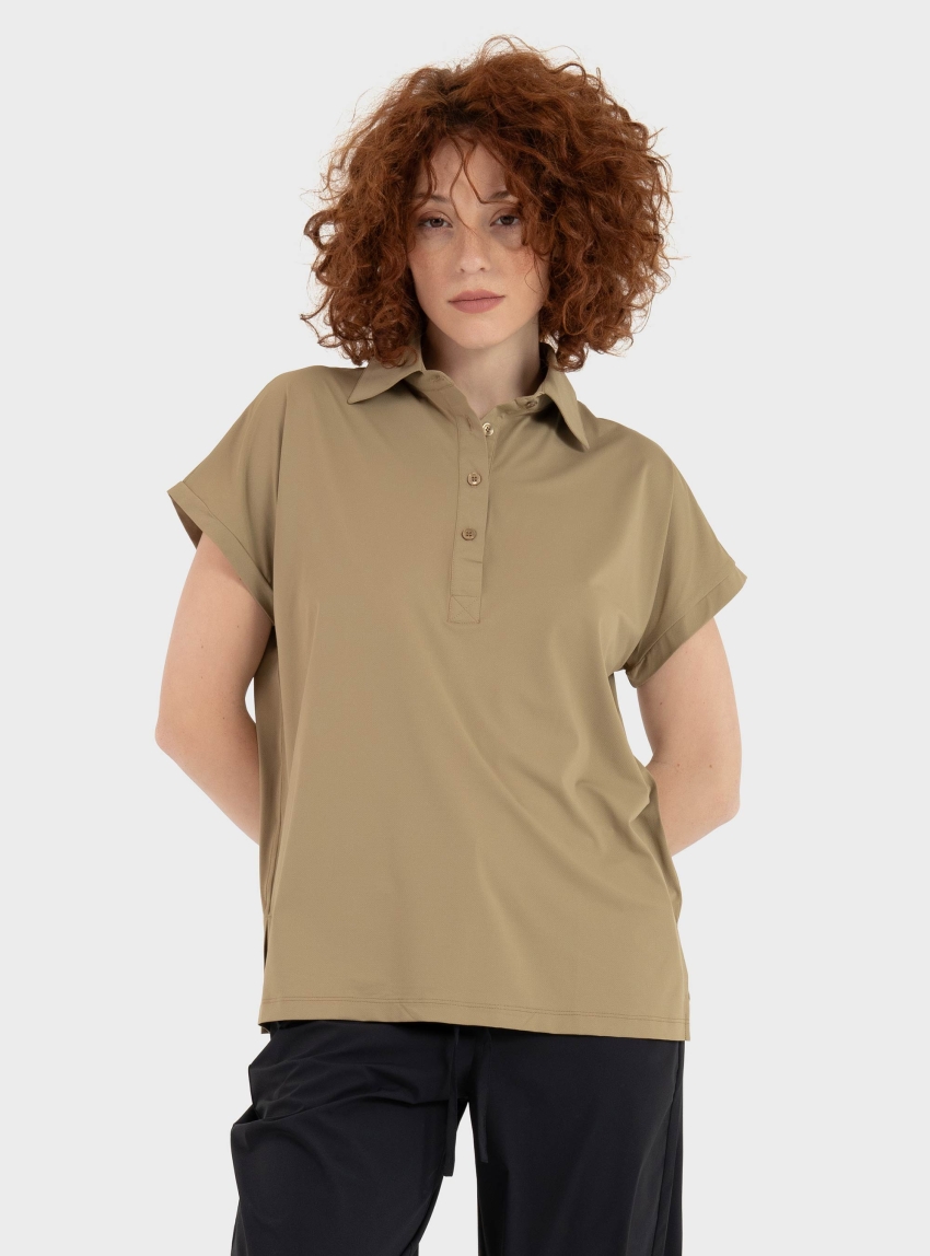 Save The Duck Aina Polo - Dark Beige