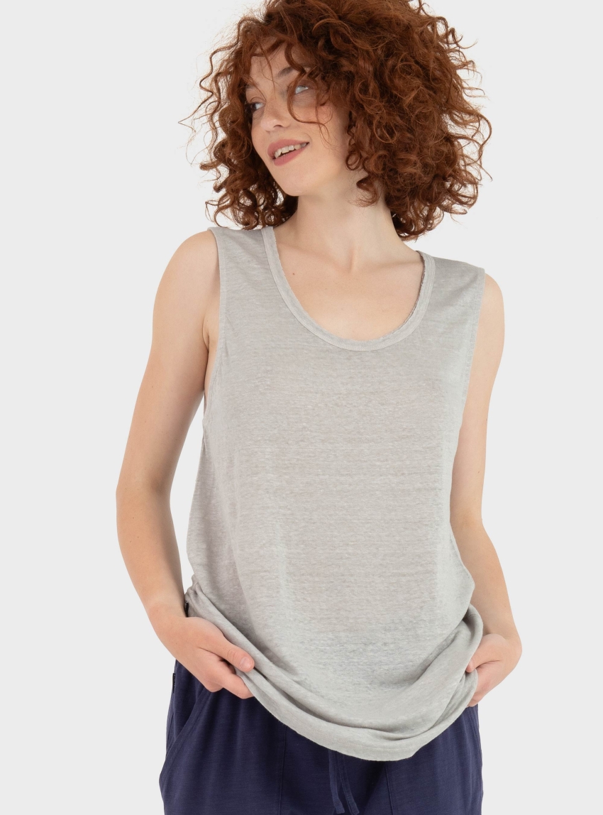 Keeling Loose Tank Top - Light Grey