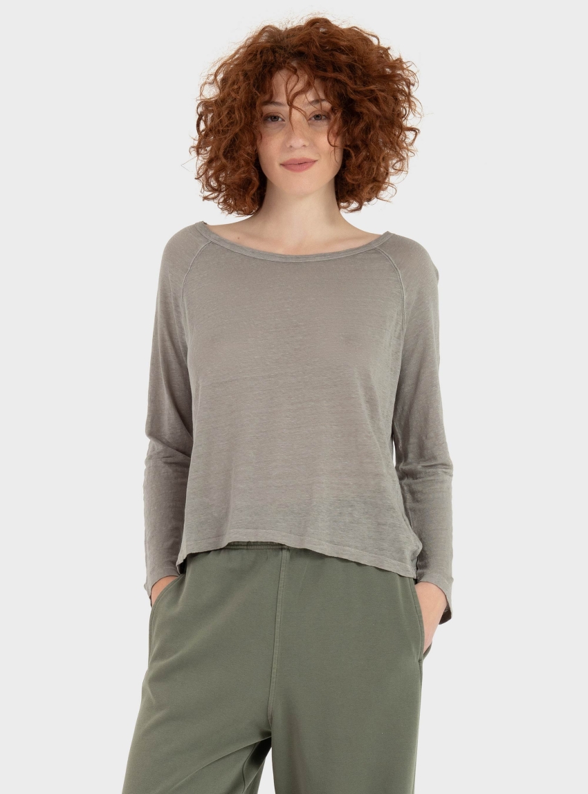 Keeling Cropped Blouse - Light Green