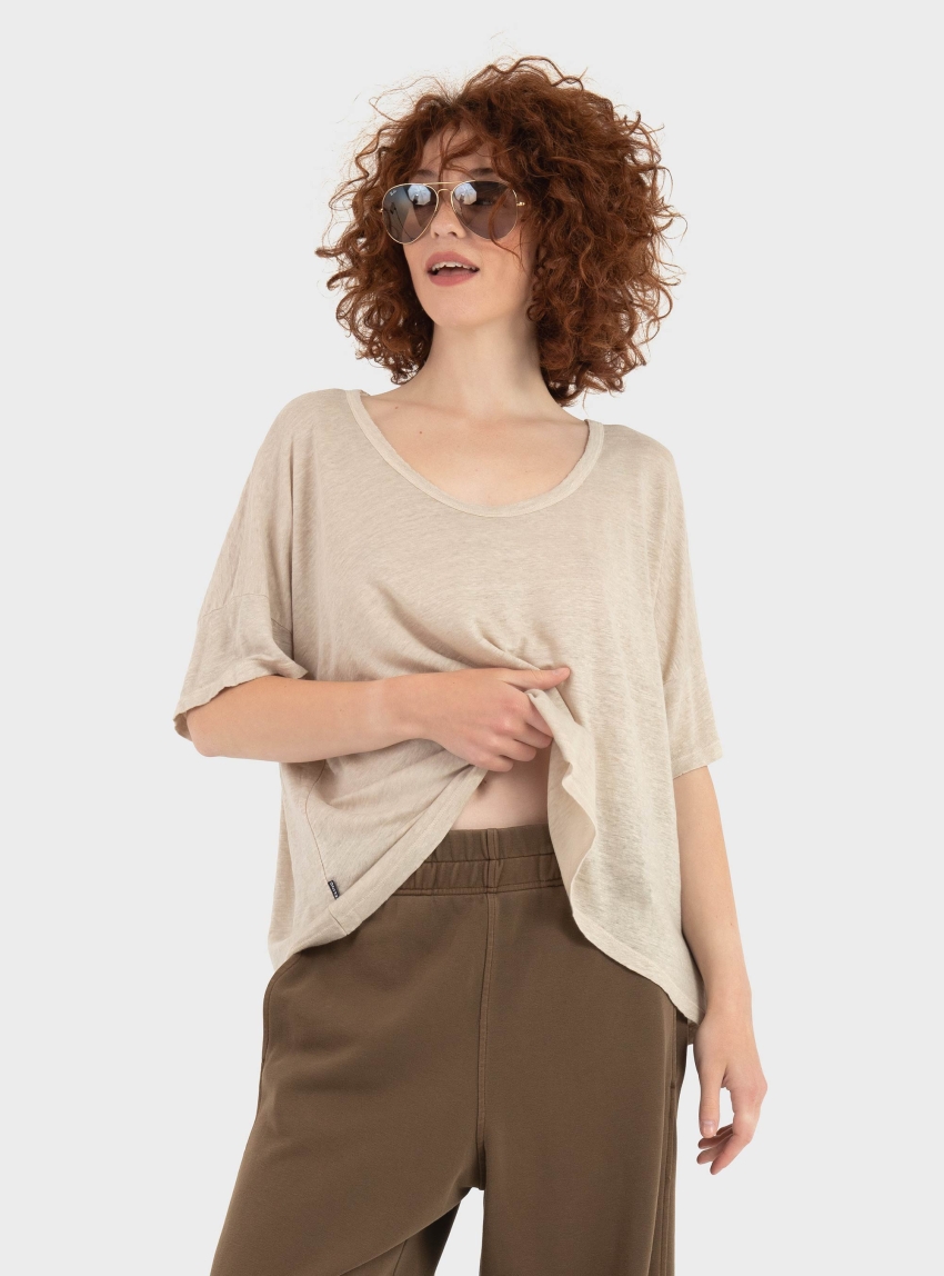 Keeling Loose Cropped T-Shirt - Light Green