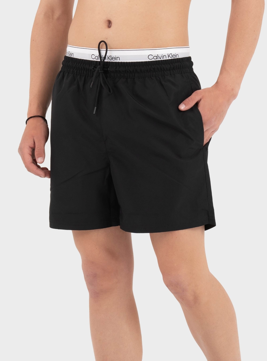 Calvin Klein Medium Drawstring Swim Shorts - Black