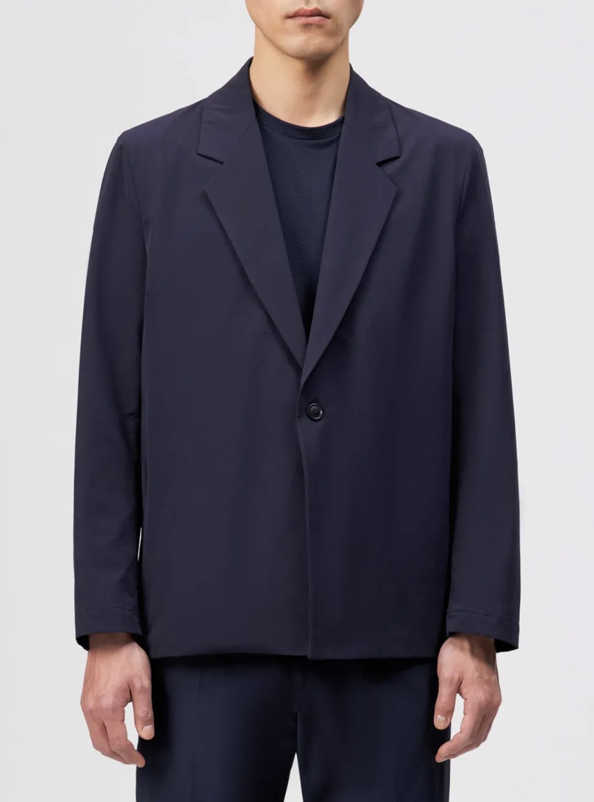 Drykorn Nolen Single Button Blazer With Notch Lapel - Blue