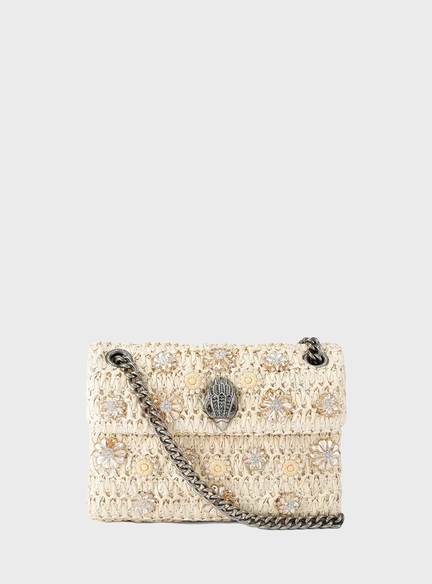 Kurt Geiger Raffia Mini Kensington - Beige