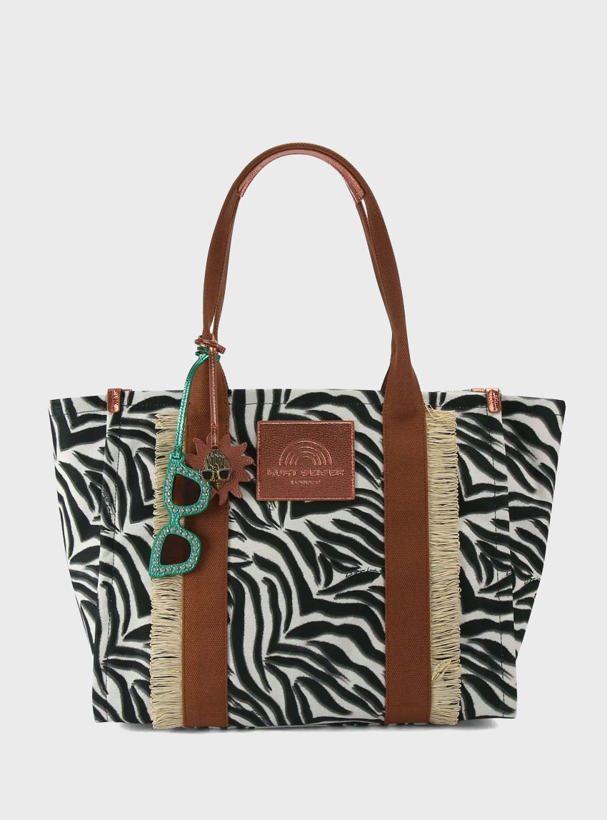Kurt Geiger Southbank Large Shopper Bag - Black & White