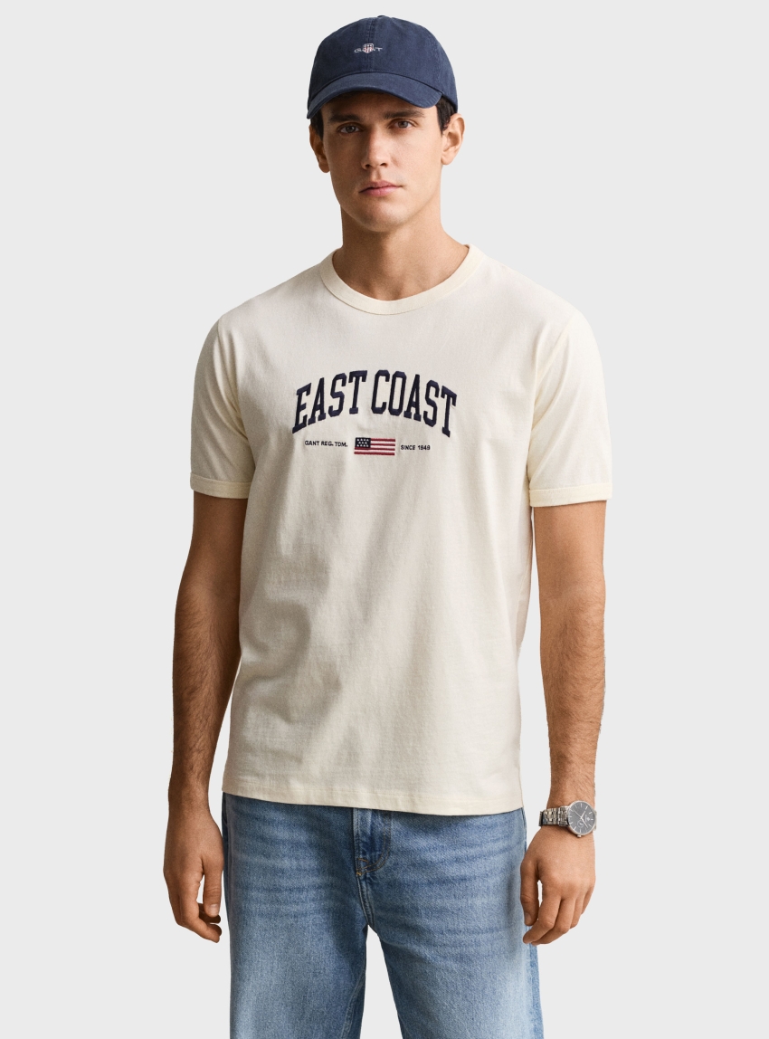 Gant Spray Graphic T-Shirt - Cream