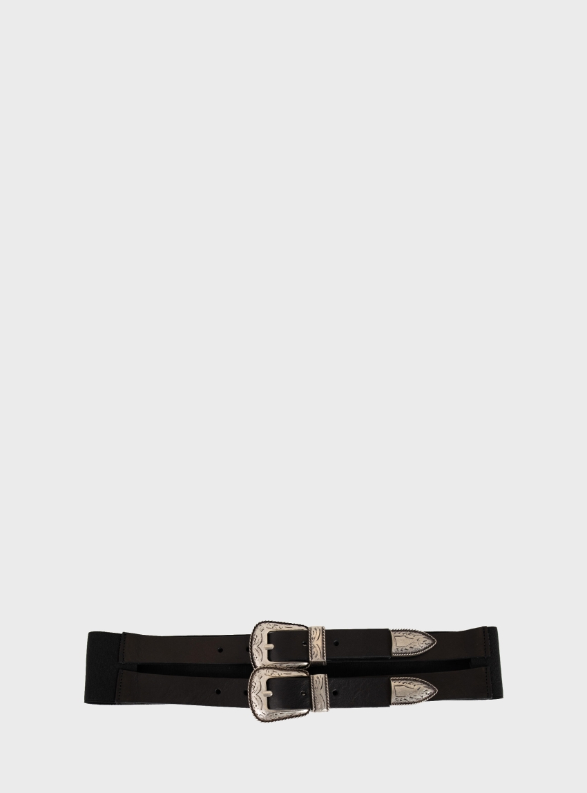 Philia Loft Two Buckle Belt - Black
