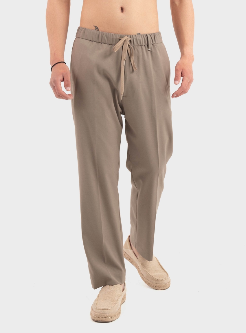 I'm Brian Loose Tapered Pants - Taupe