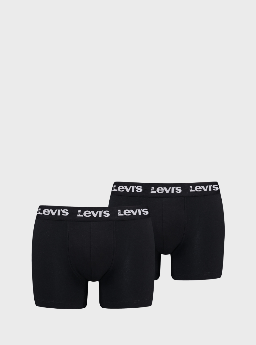 Levis 2-Pack Repeat Logo Boxer Briefs - Black