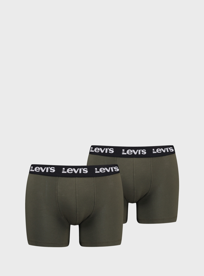 Levis 2-Pack Repeat Logo Boxer Briefs - Khaki