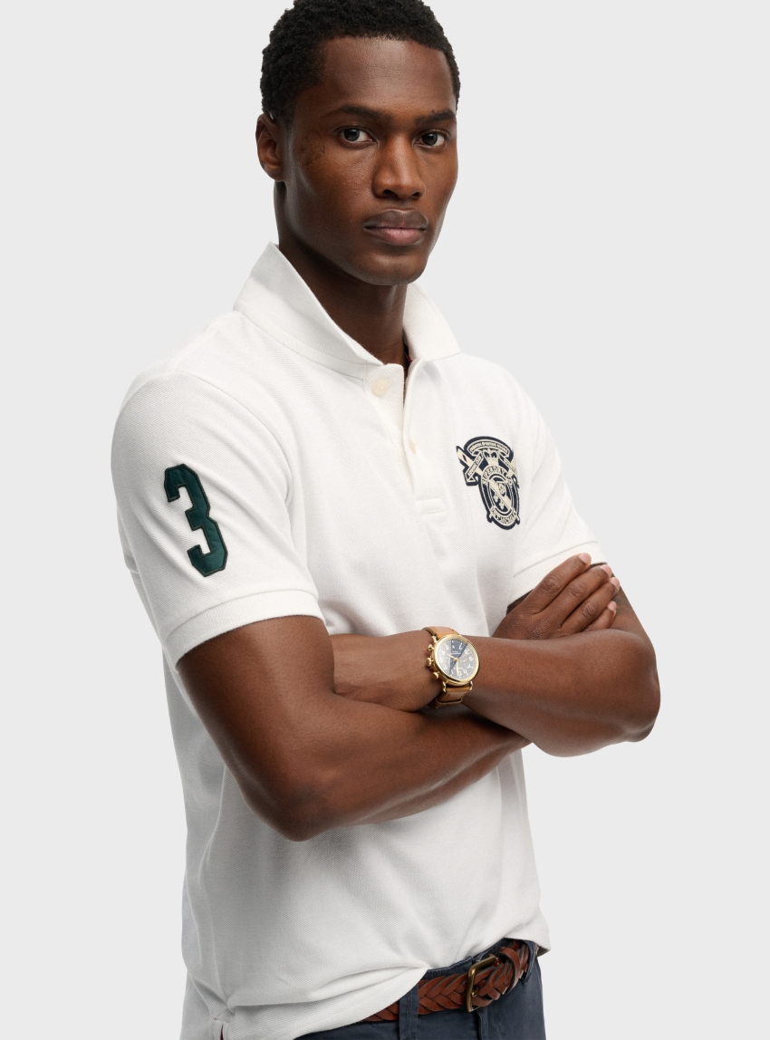 Superdry Crest Polo Shirt - White