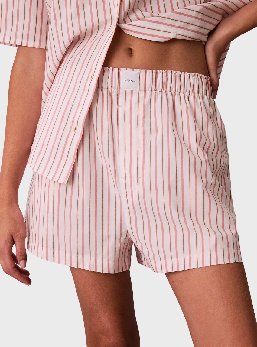 Calvin Klein Cotton Poplin Shorts - Peach