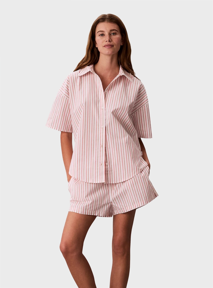 Calvin Klein Relaxed Poplin Shirt - Peach