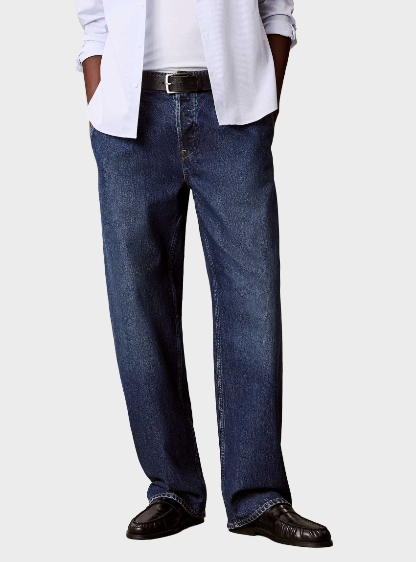 Calvin Klein Barrel Trouser Jeans - Dark Aged Denim