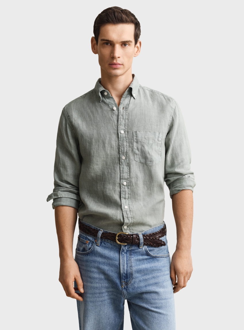 Gant Linen Shirt - Light Green