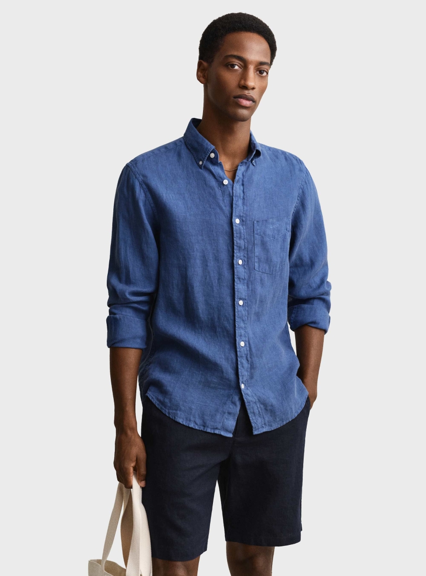 Gant Linen Shirt - Sky Blue