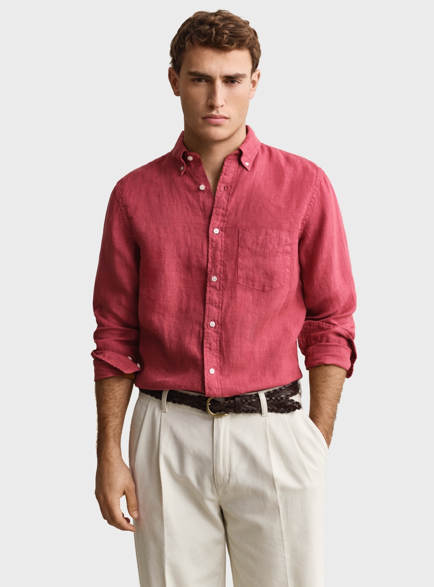 Gant Linen Shirt - Coral