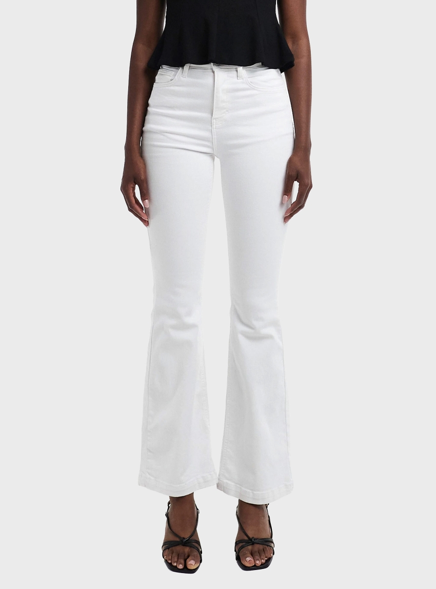 Topshop Jamie High Rise Flare Jeans - White