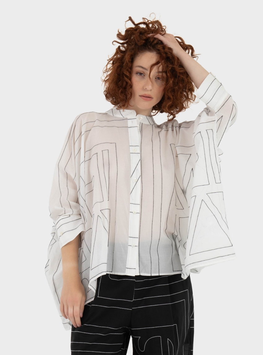 Mei Mei J Loose Shirt - White