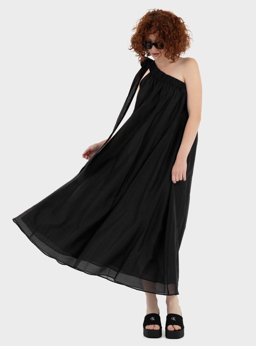 Mei Mei J One Shoulder Dress - Black