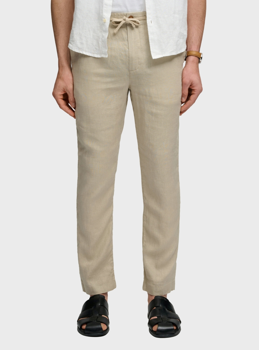 Superdry Merchant Linen Pants - Sand