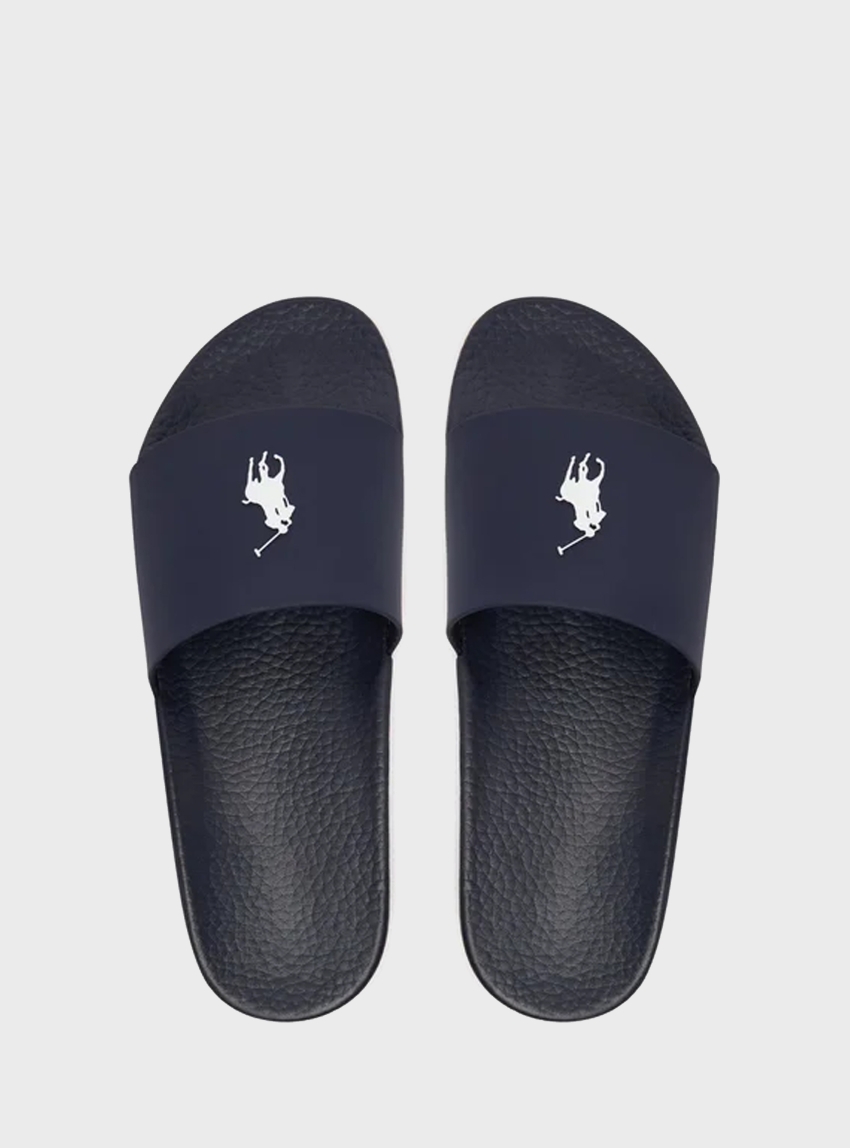 Polo Ralph Lauren Signature Pony Slides - Navy