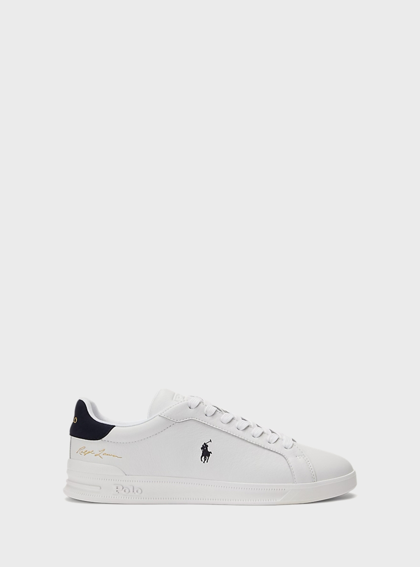Polo Ralph Lauren Heritage Court Ii Leather Trainers - White