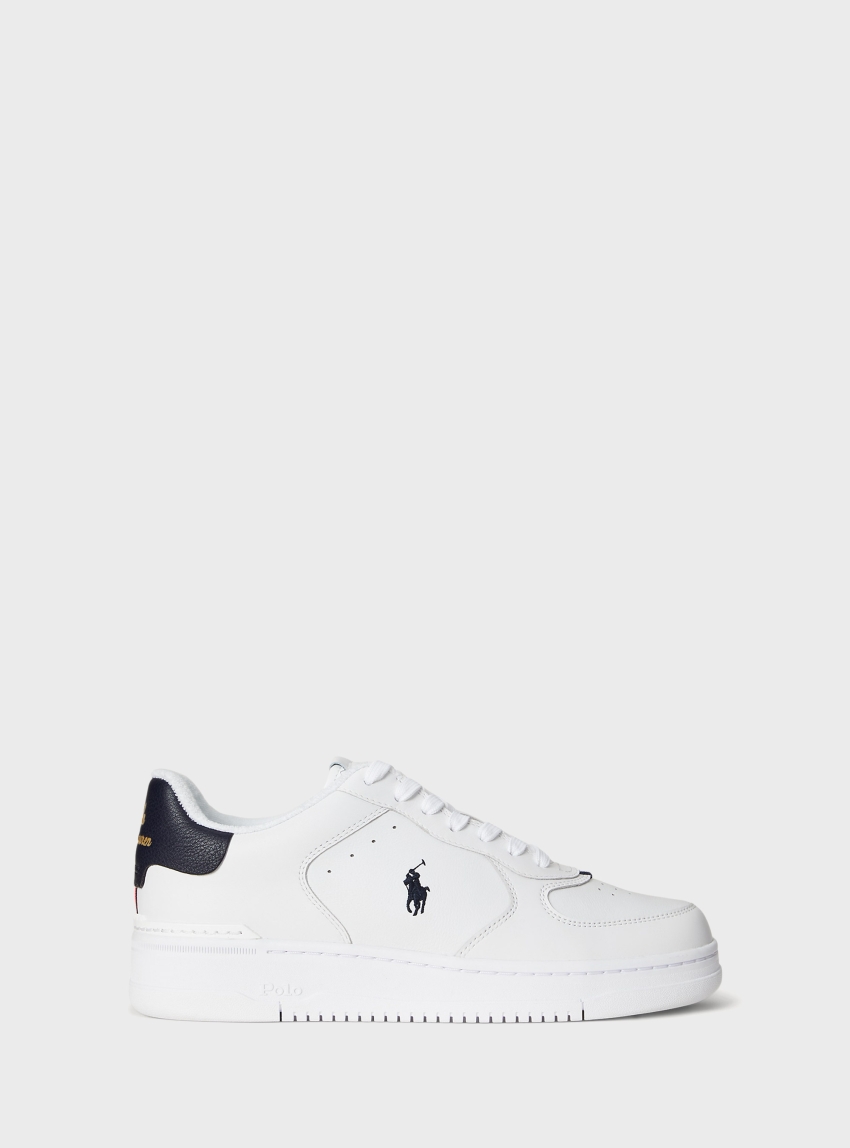 Polo Ralph Lauren Masters Court Leather Trainers - White
