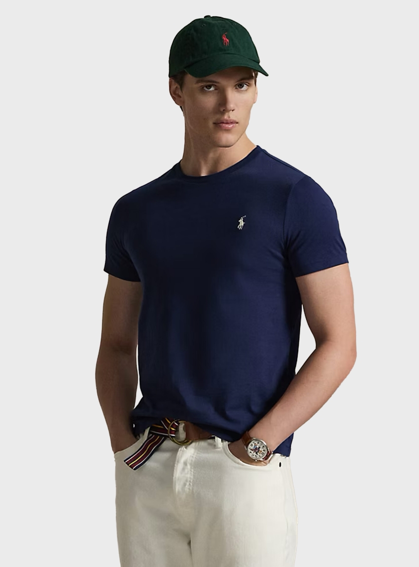 Polo Ralph Lauren Custom Slim Fit Jersey Crewneck T-Shirt - Navy