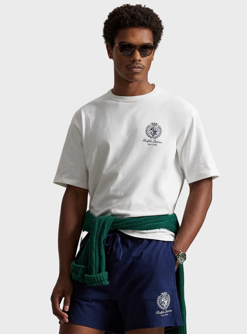 Polo Ralph Lauren Relaxed Fit Jersey Graphic T-Shirt - White