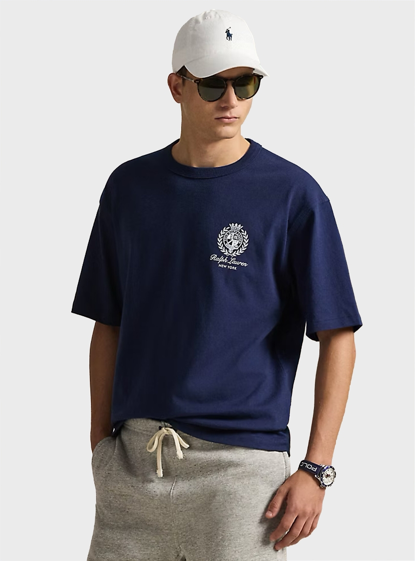 Polo Ralph Lauren Relaxed Fit Jersey Graphic T-Shirt - Navy