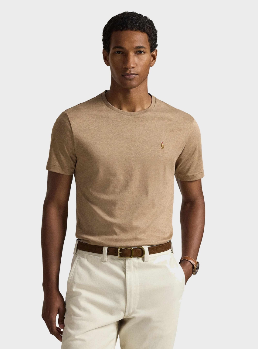 Polo Ralph Lauren Custom Slim Fit Soft Cotton T-Shirt - Beige