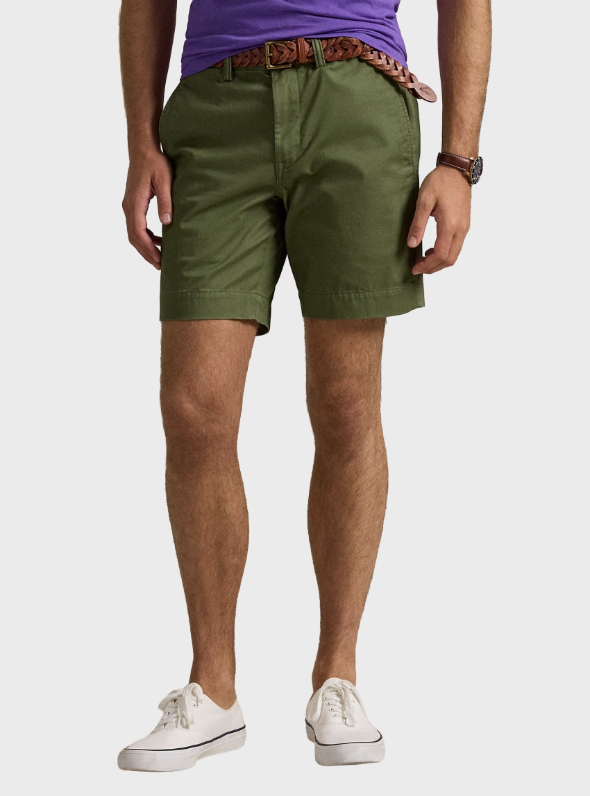 Polo Ralph Lauren 20.3 Cm Straight Fit Stretch Chino Shorts - Olive 