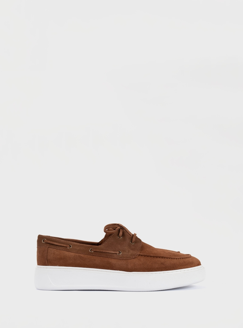 Riviera Suede Boat Shoes - Rust