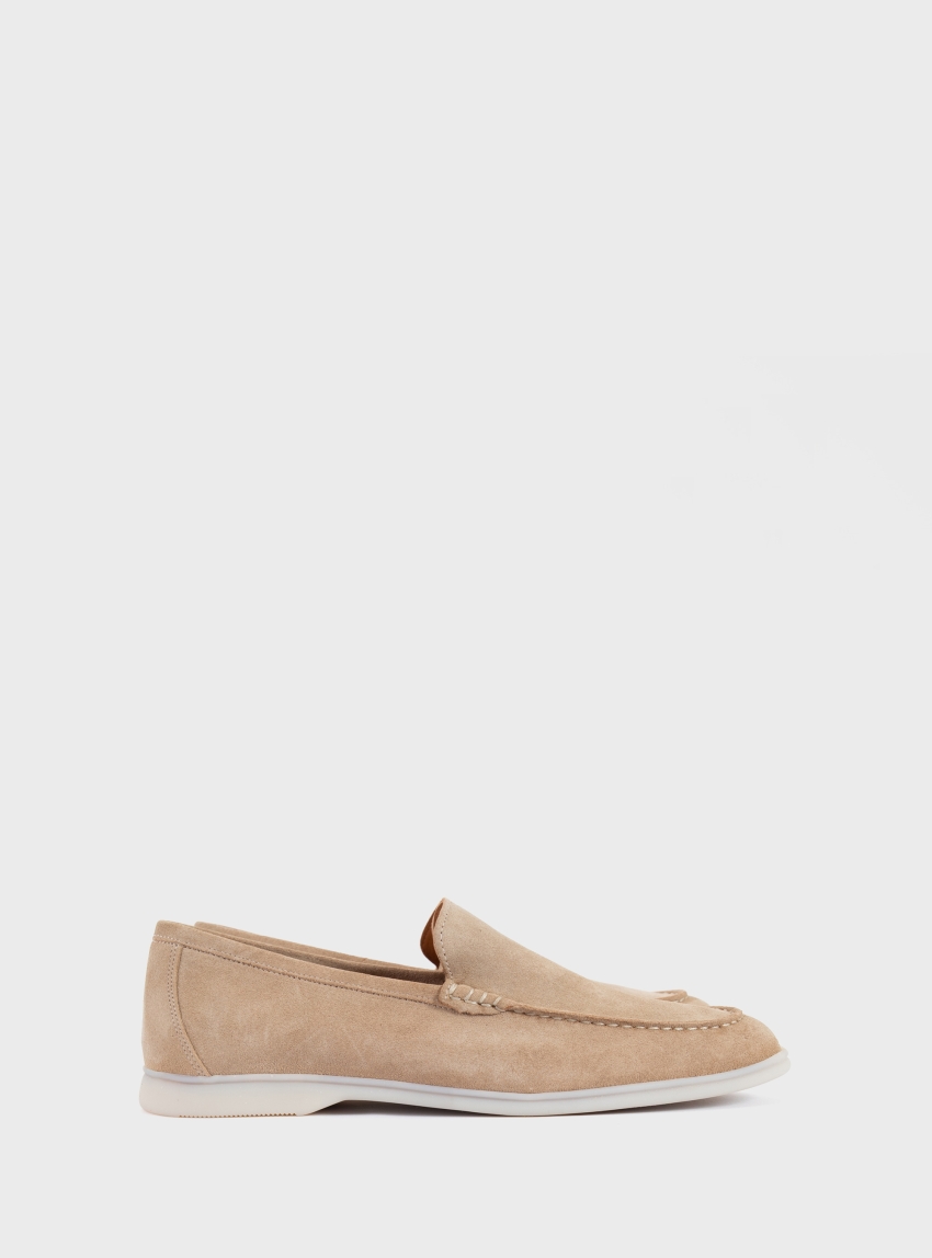 Riviera Suede Loafers - Beige
