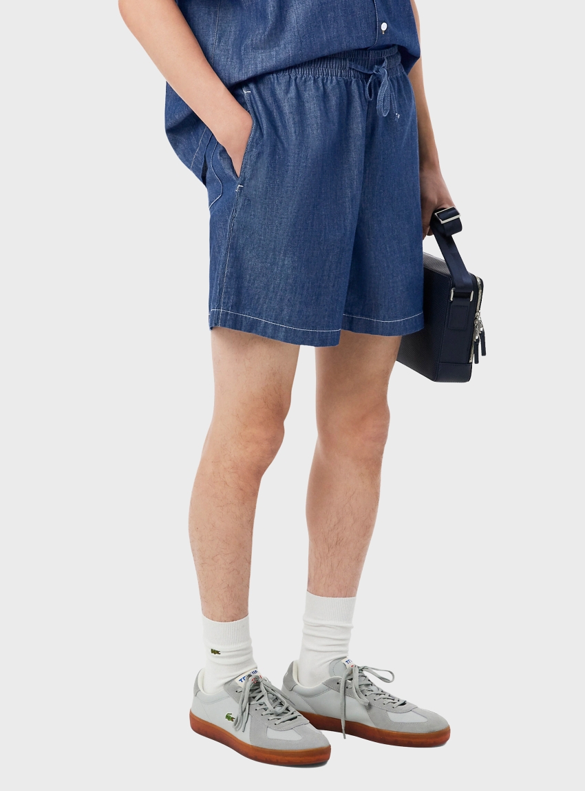 Lacoste Relaxed Fit Denim Shorts - Denim